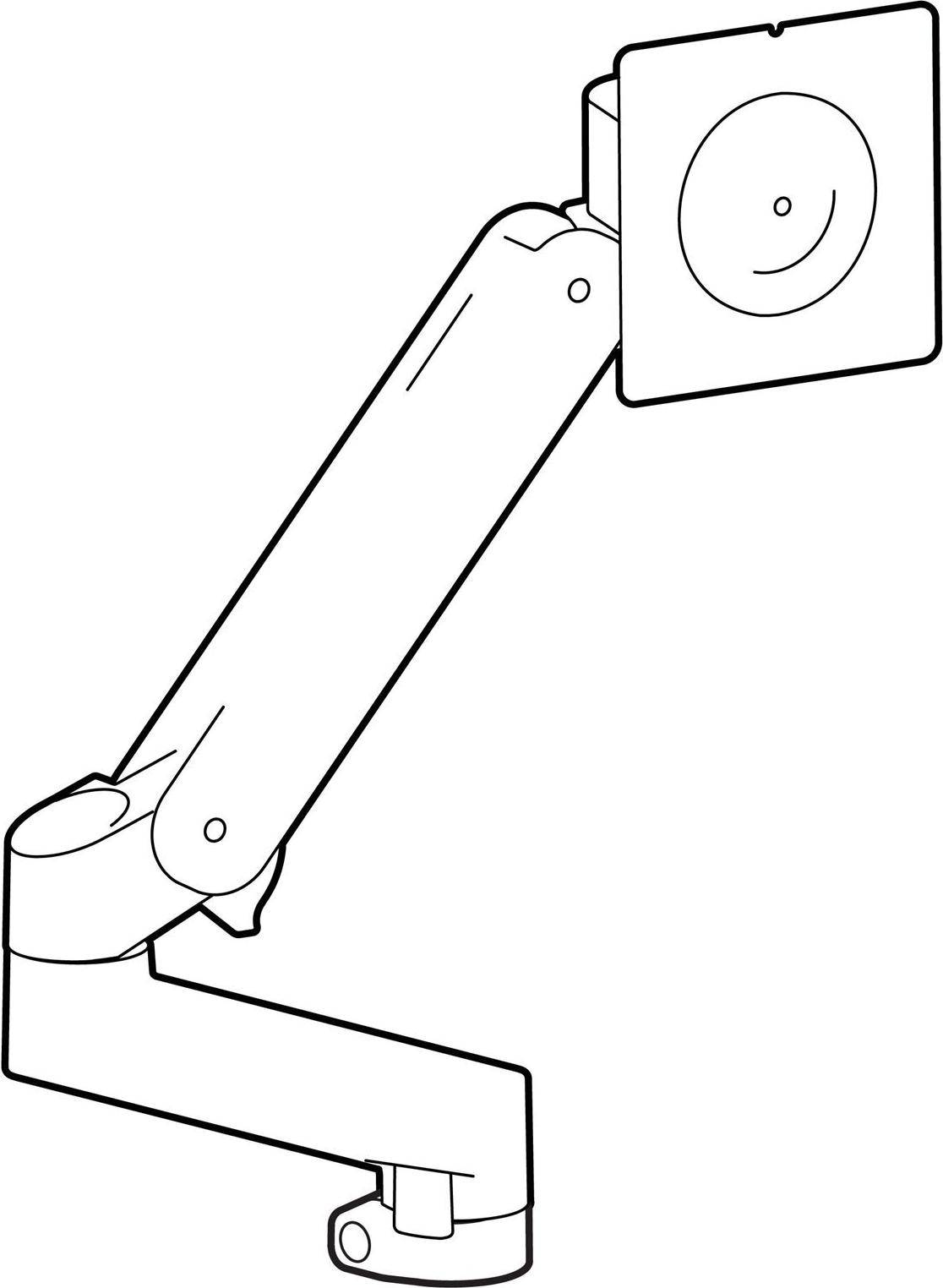 Ergotron LX Pro - Montagekit - Monitorarm, Verlenging, Monitor Swivel Arm, Polering, Montagehardware - Constant Force Te-0