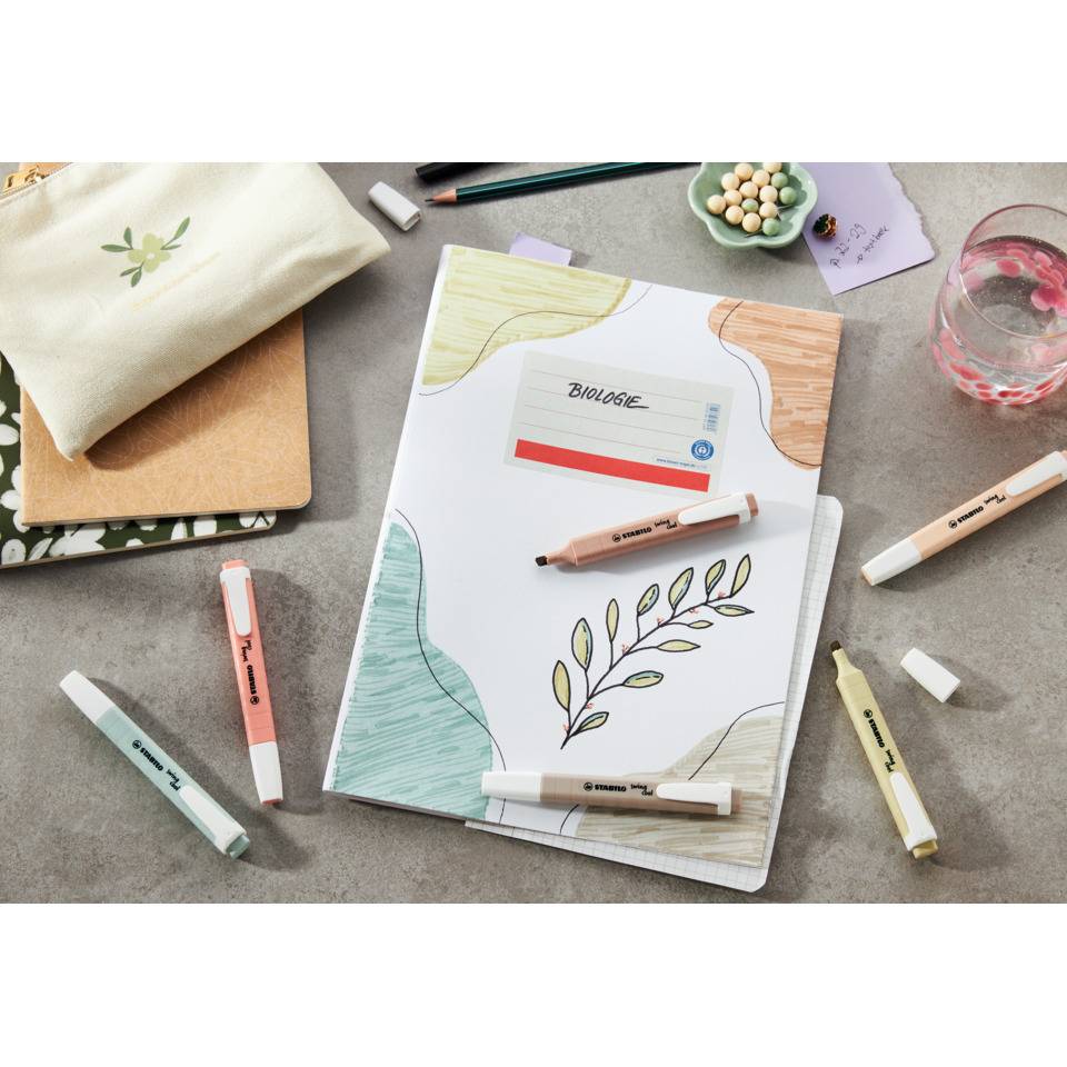 Markeerstift STABILO Swing cool nature colors assorti 6 stuks-2