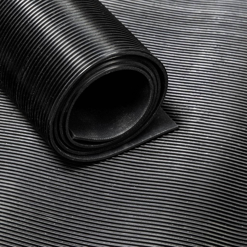 Rubbermat op rol - Fijne ribbel - Dikte 3mm - Breedte 40cm - Lengte 2m-0