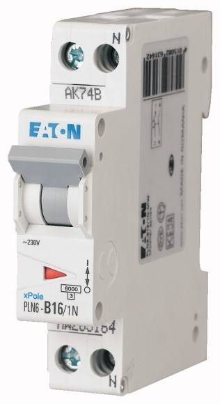 Eaton PLN6 installatieautomaat 16A 1PN B-Kar-0