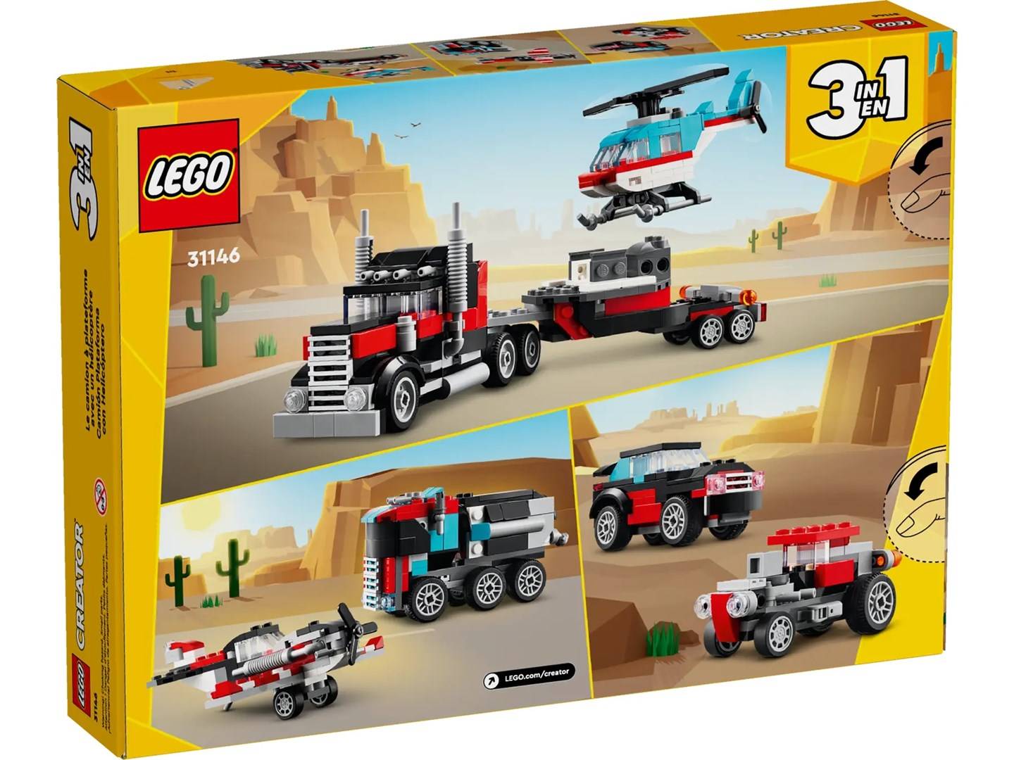 LEGO Creator 3-in-1 Laadwagen met Helicopter (31146)-1