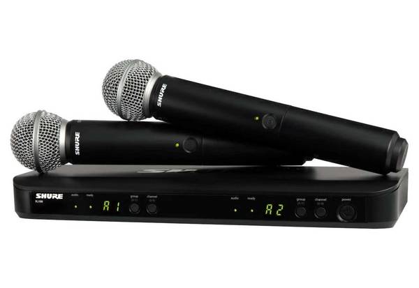 SUH Shure BLX288E/SM58-H8E - draadloos systeem met ontvanger en twee SM58-microfoons