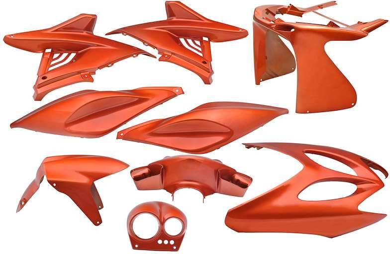 Plaatset 9-delig Edge voor Yamaha Aerox tot bouwjaar 2014 - flash orange-0