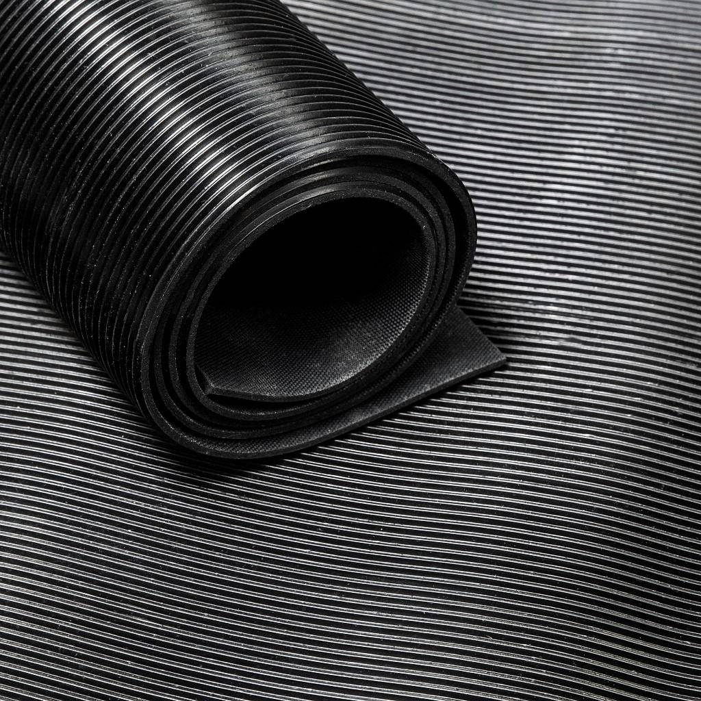 Rubbermat op rol - Fijne ribbel - Dikte 3mm - Breedte 50cm - Lengte 7m-0