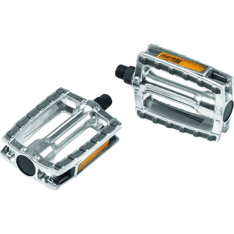 Pedaalset Ergotec 658 9/16" met reflector - zilver/grijs-0