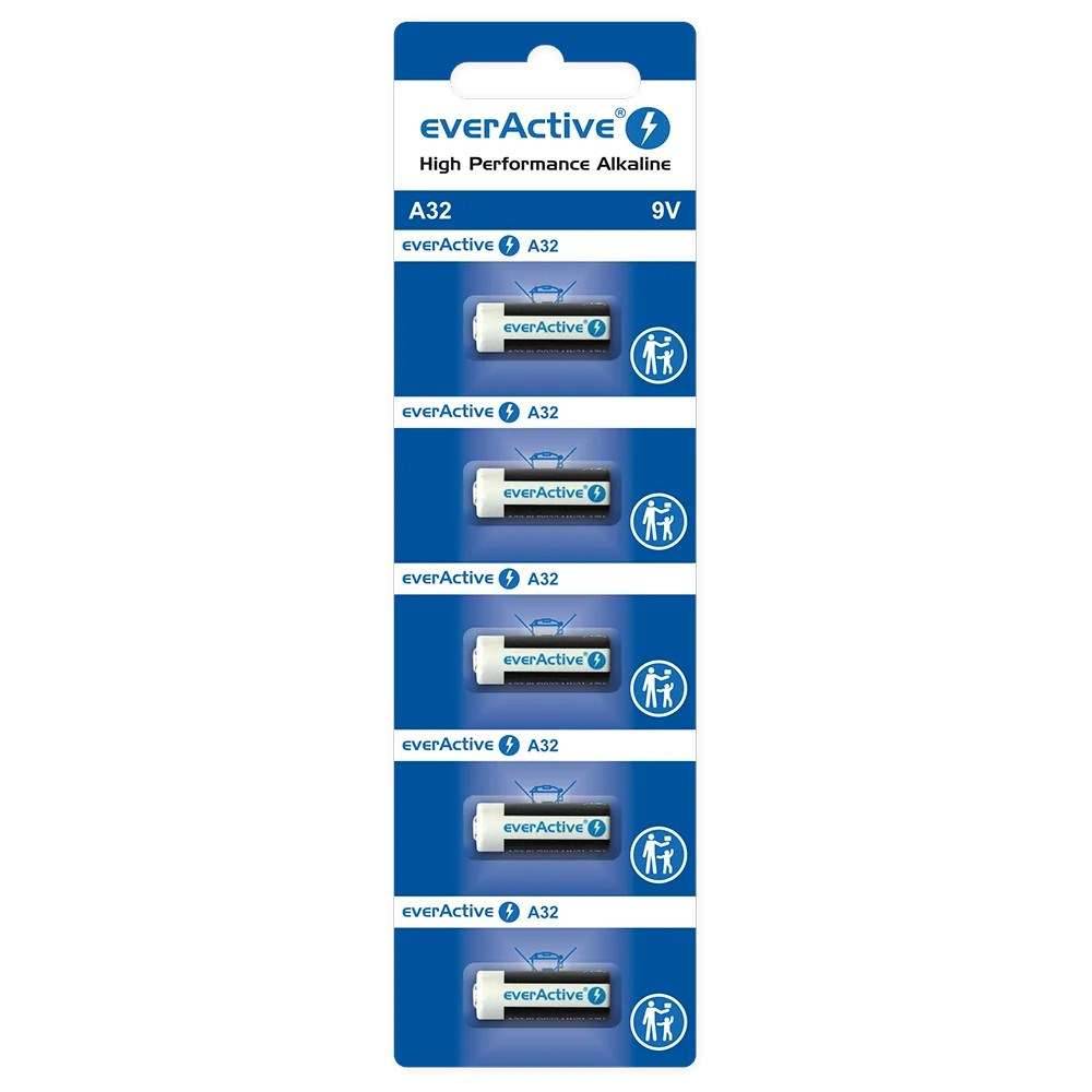 EAV Alkalinebatterijen voor autoafstandsbedieningen A32/32A 9V, blisterverpakking van 5 stuks-0