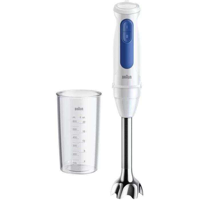Staafmixer - BRAUN - MultiQuick MQ30001M - 900 W - 2 snelheden - Wit/Blauw-0