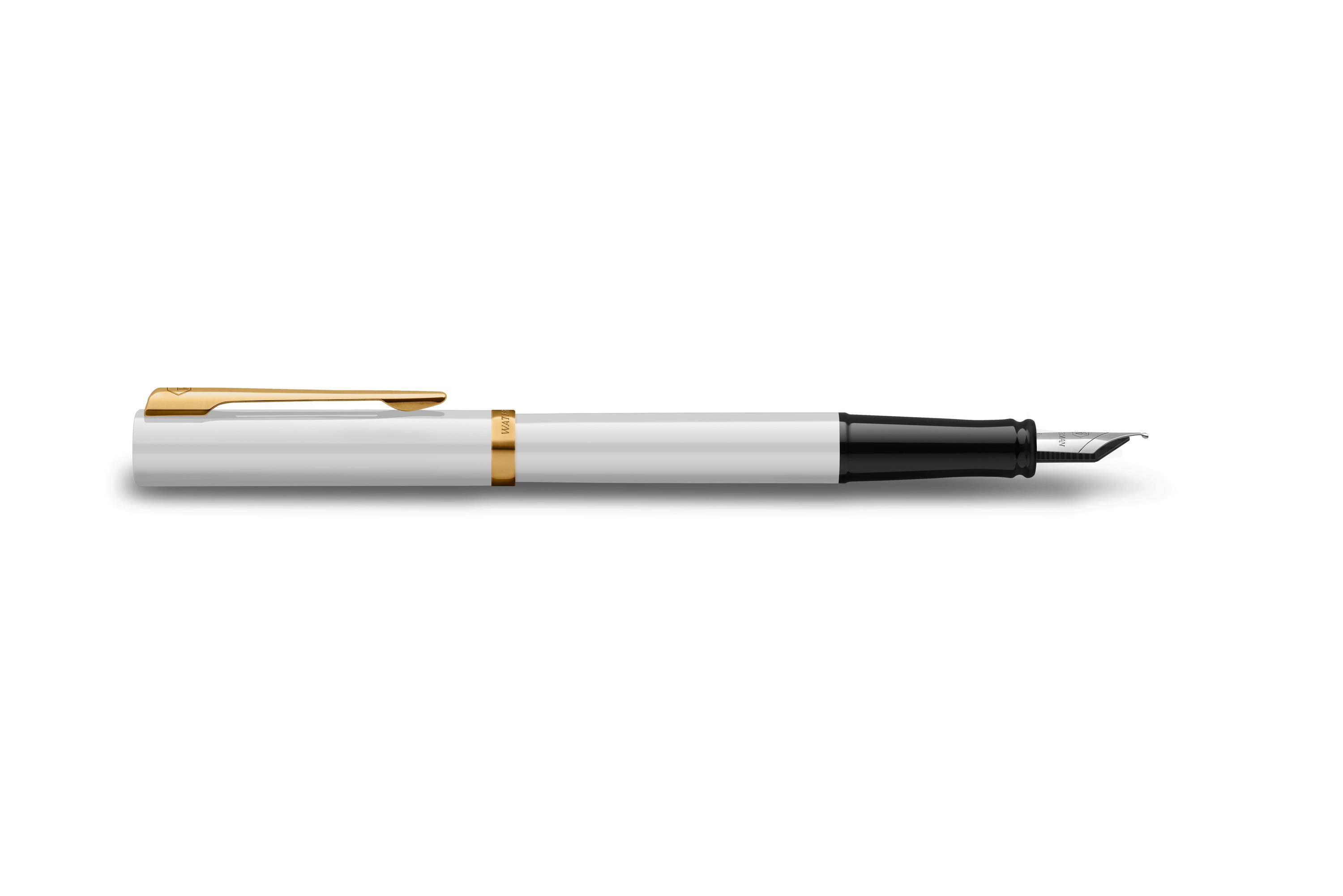 WATERMAN vulpen IMPRESSION witte lak CT M blauwe geschenkdoos-3