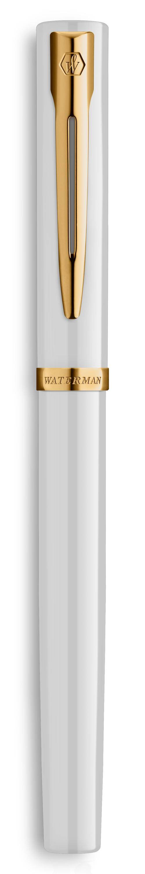 WATERMAN vulpen IMPRESSION witte lak CT M blauwe geschenkdoos-4