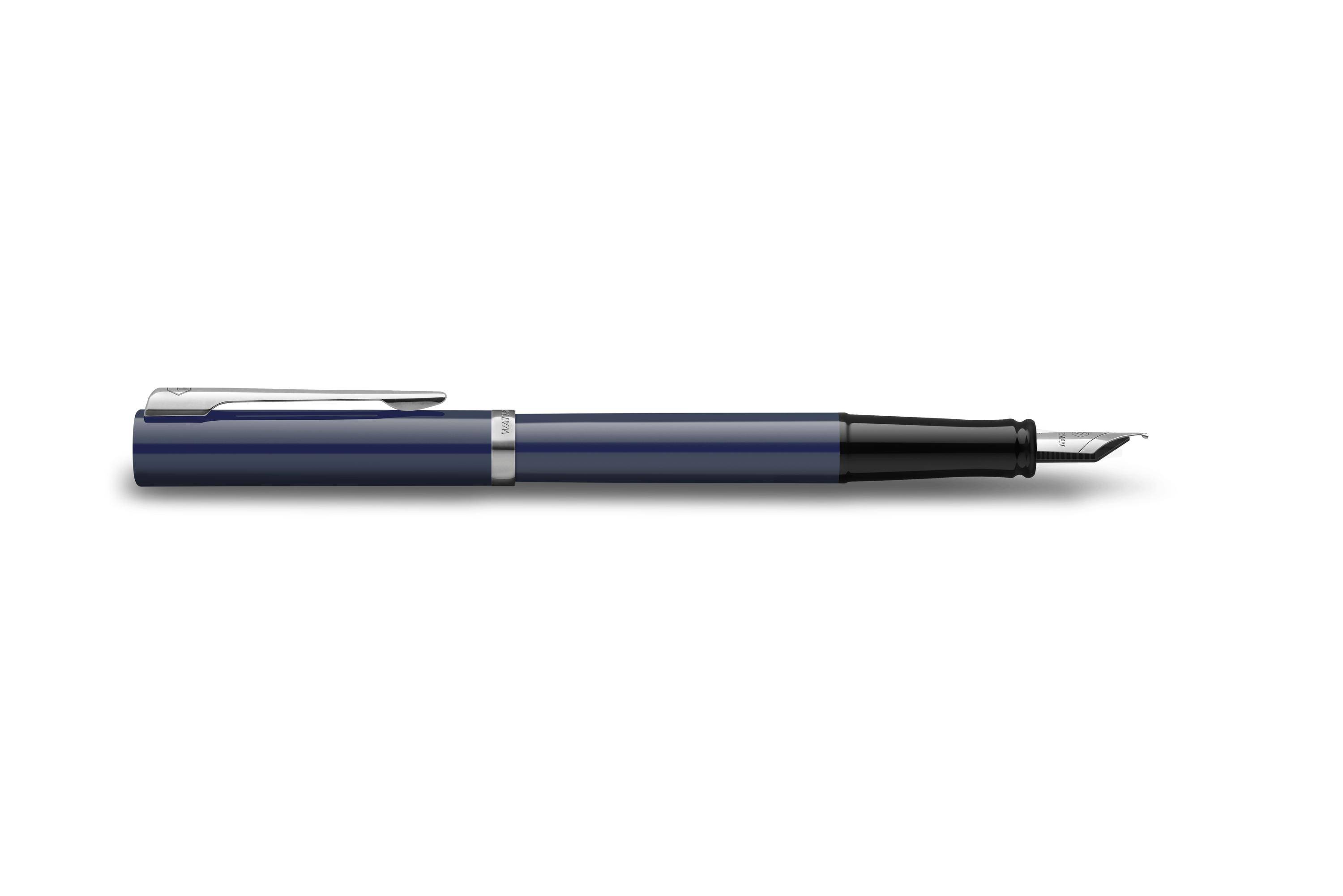 WATERMAN vulpen IMPRESSION blauwe lak CT F blauwe geschenkdoos-3
