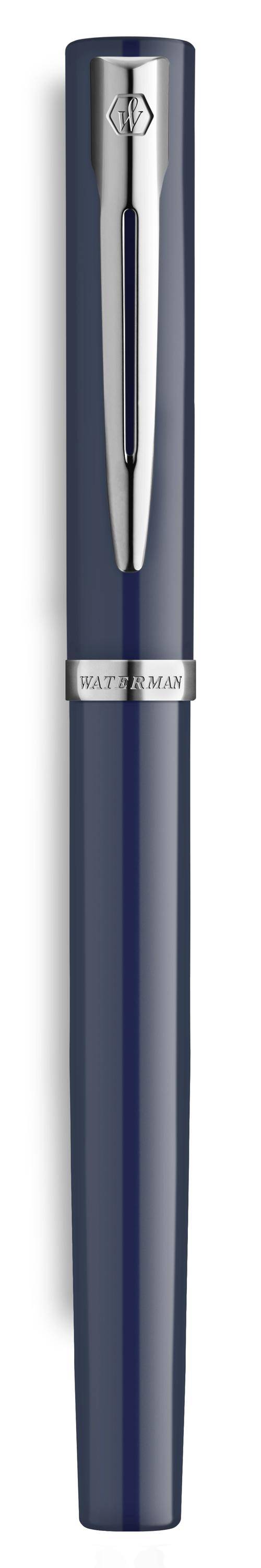 WATERMAN vulpen IMPRESSION blauwe lak CT F blauwe geschenkdoos-4