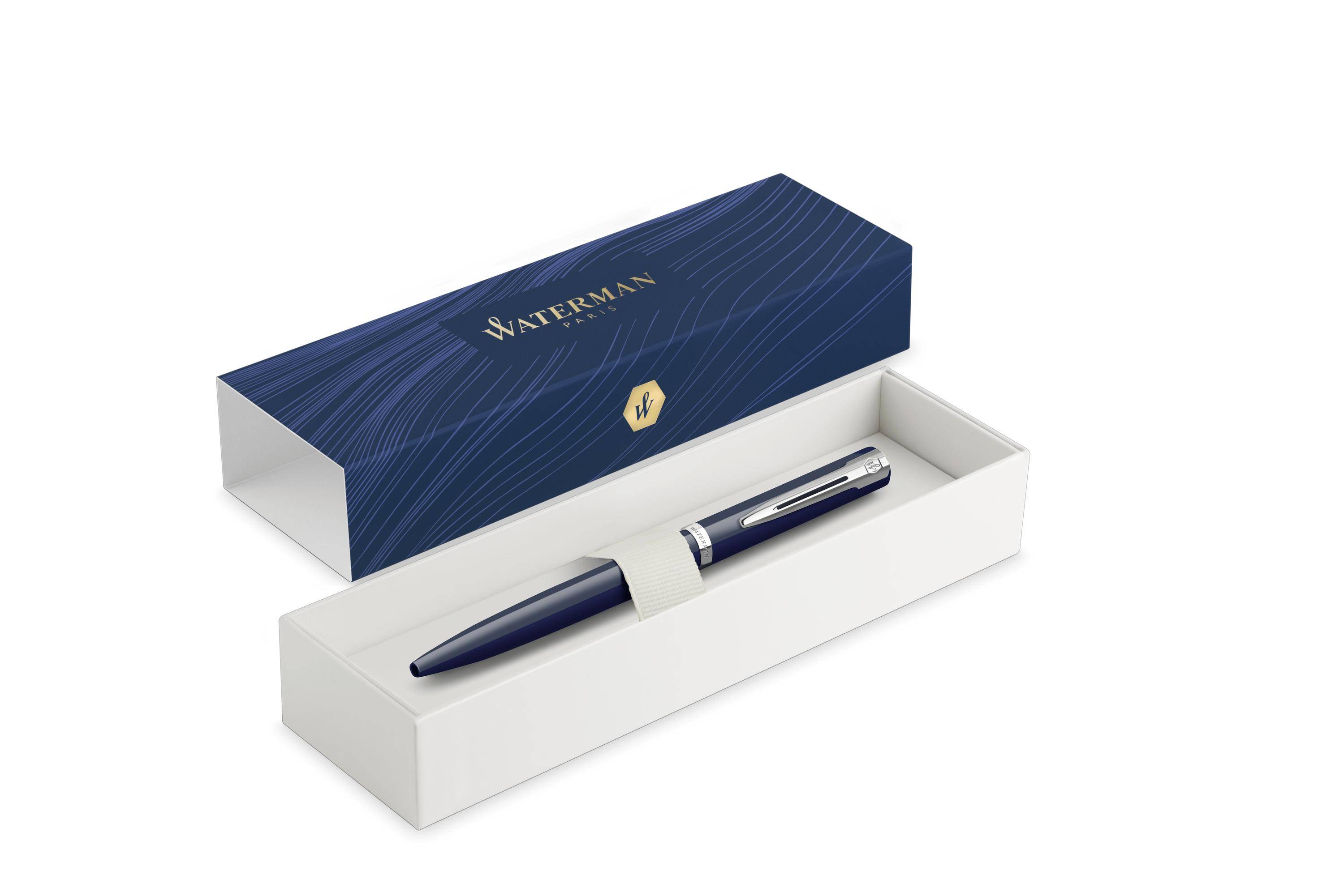 WATERMAN Balpen IMPRESSION Blauwe Lak CT M Blauwe Geschenkdoos-2