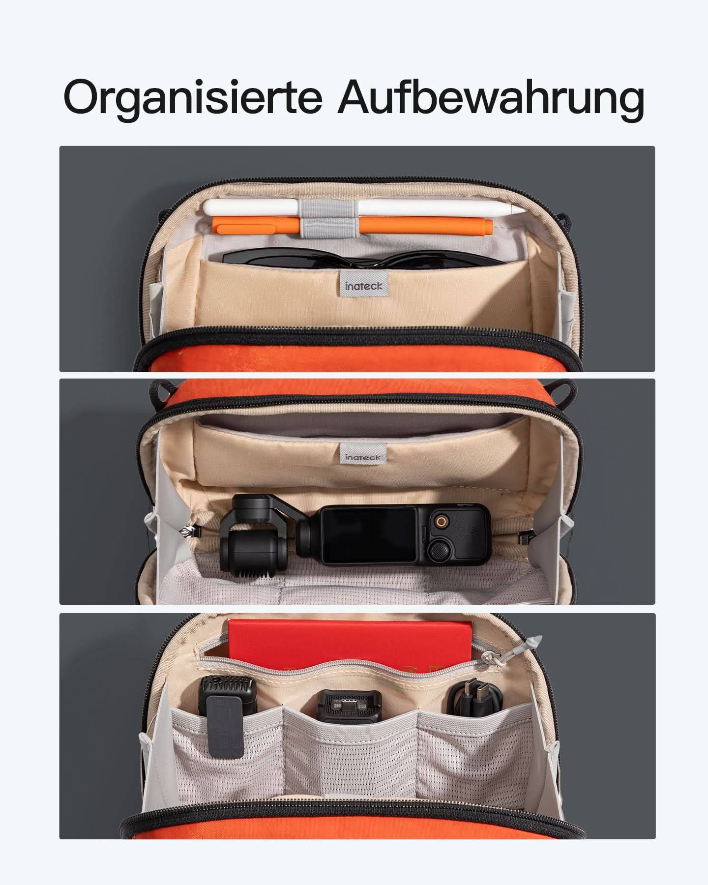 Inateck organizer tas ABM33 oranje. 22,5 cm x 14 cm x 8,5 cm-3