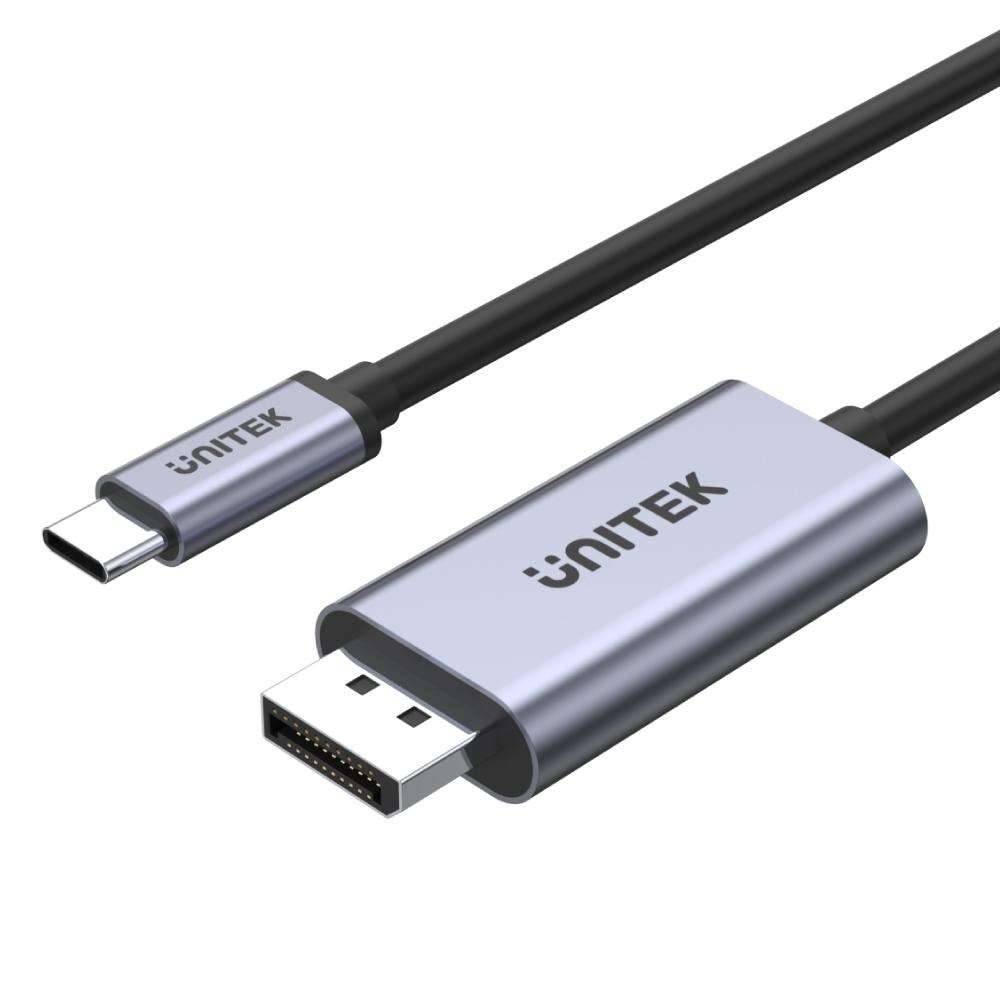 UTK UNITEK V1409A tussenstuk voor kabels USB-C DisplayPort Zwart, Grijs-0