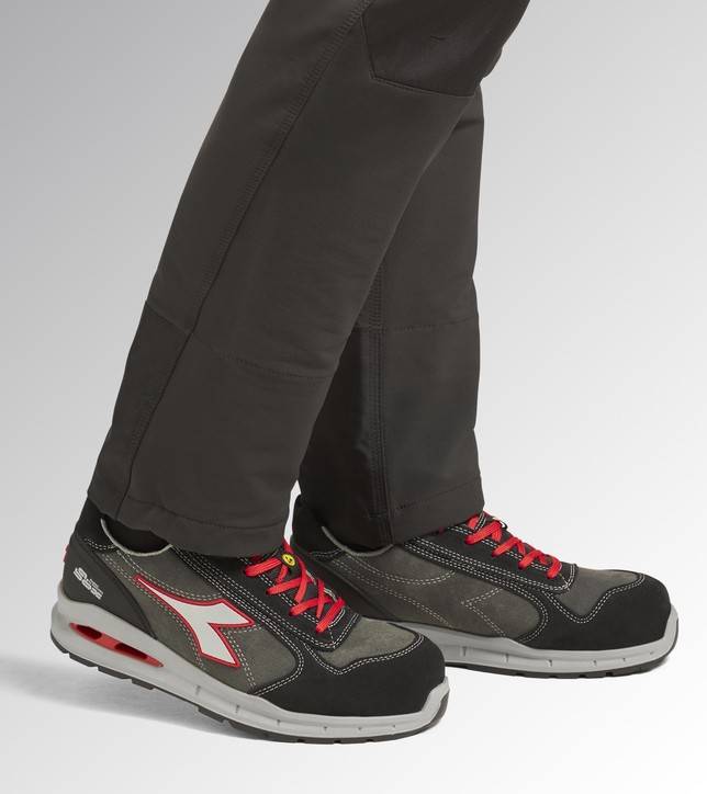 Diadora RUN A.BOX LOW S3S FO SR ASPHALT/SILVER/RED 39-3