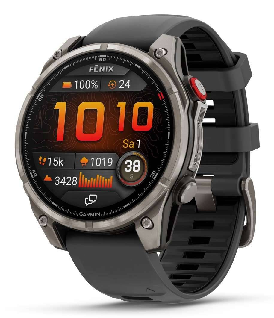 Garmin fēnix 8 Pro 3,56 cm (1.4") AMOLED 47 mm Digitaal 454 x 454 Pixels Touchscreen Grafiet, Tit...-0