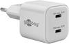 Goobay nano USB lader | 2x USB-C PD | GaN | 35W | wit