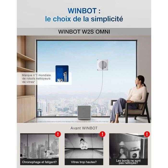 ECOVACS W2s OMNI - Raamreinigingsrobot met laadstation - TruEdge intelligente reiniging van rand tot rand - Laadt op...-1