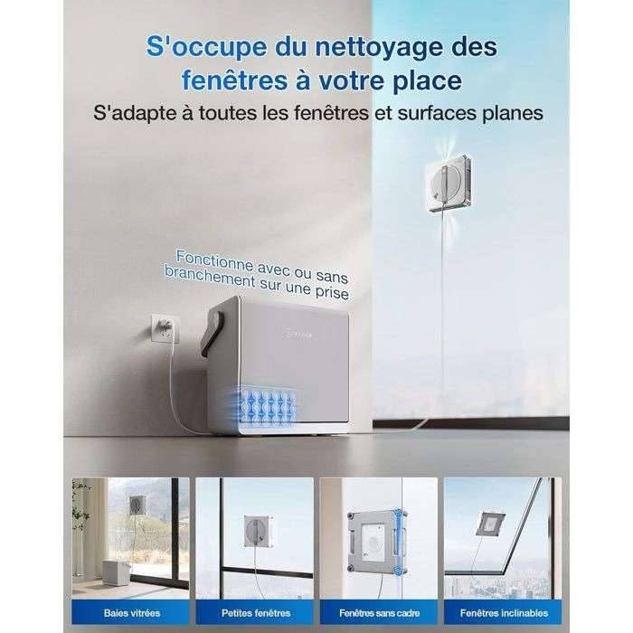 ECOVACS W2s OMNI - Raamreinigingsrobot met laadstation - TruEdge intelligente reiniging van rand tot rand - Laadt op...-2