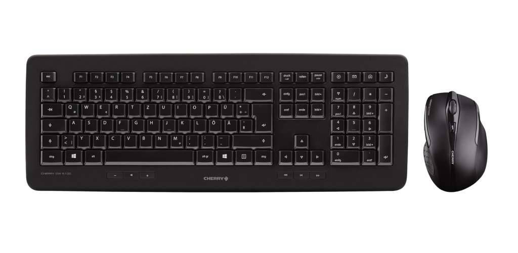 CHERRY DW 5100 toetsenbord Inclusief muis Universeel RF Draadloos Amerikaans Engels Zwart-0