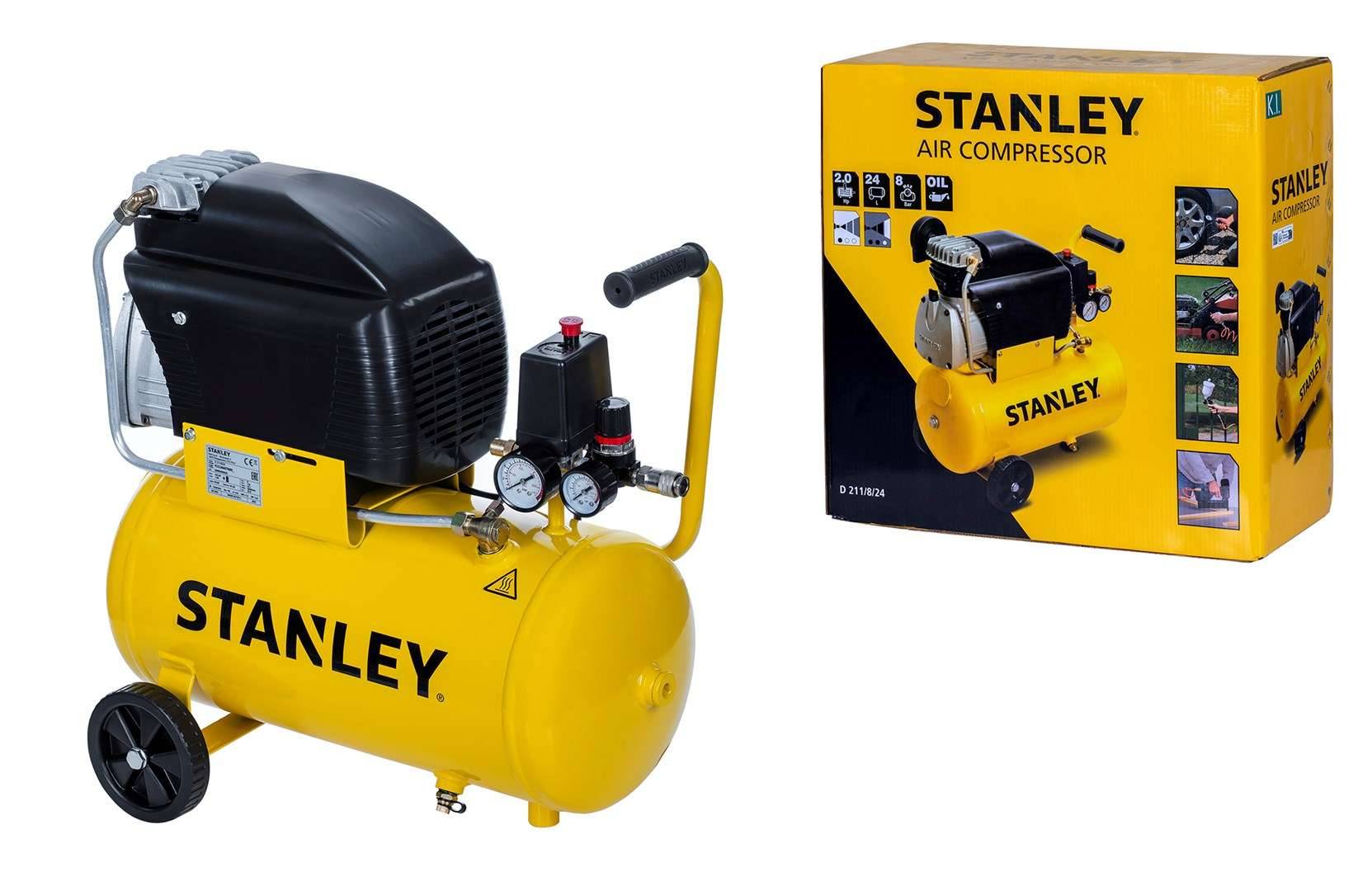 STL Stanley Oliecompressor 24 l 1500 W FCCC404STN005 24 l 8 bar set van 6 stuks-0