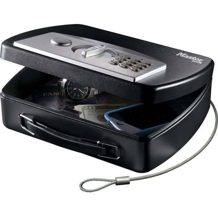 MASTER LOCK Draagbare veiligheidskoffer voor reizen met kabel - elektronische combinatie + sleutel-0