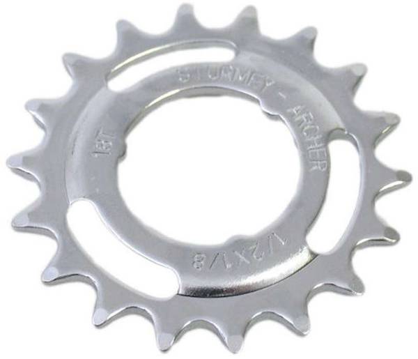 Tandwiel Sturmey Archer 18T - 1/8" doorgezet - chroom