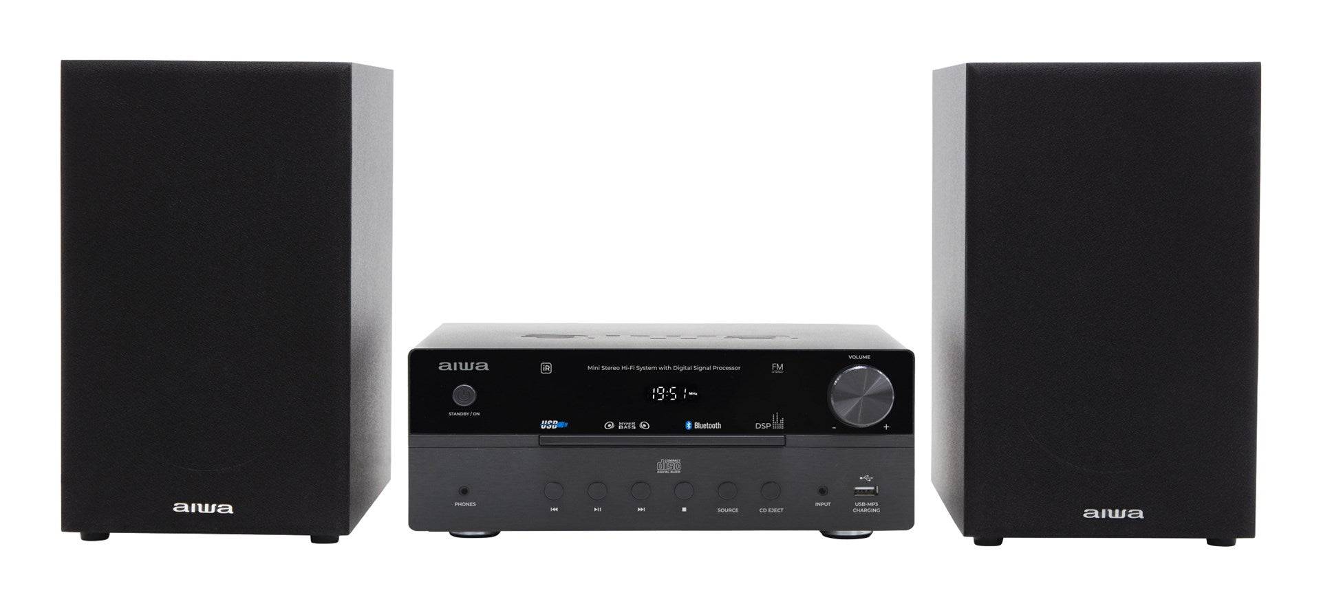 Aiwa MSBTU-550 home audiosysteem, microsysteem voor thuisgebruik, 50 W, zwart.-0