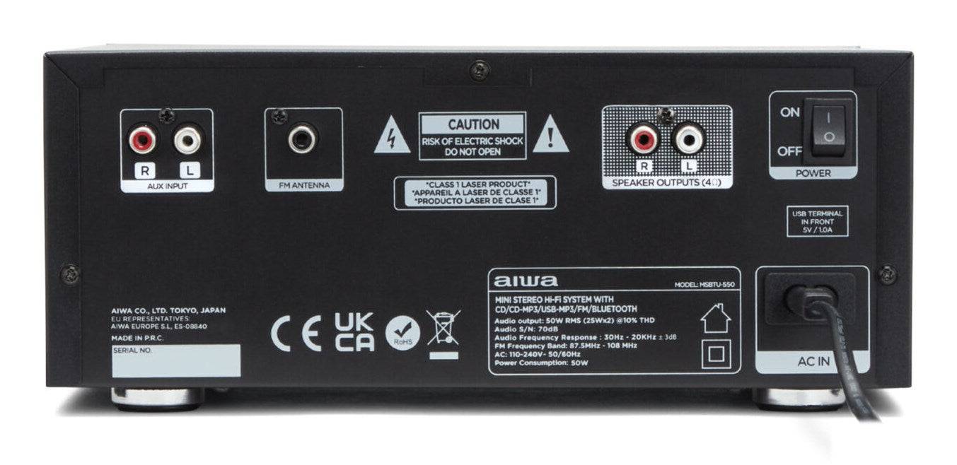 Aiwa MSBTU-550 home audiosysteem, microsysteem voor thuisgebruik, 50 W, zwart.-2