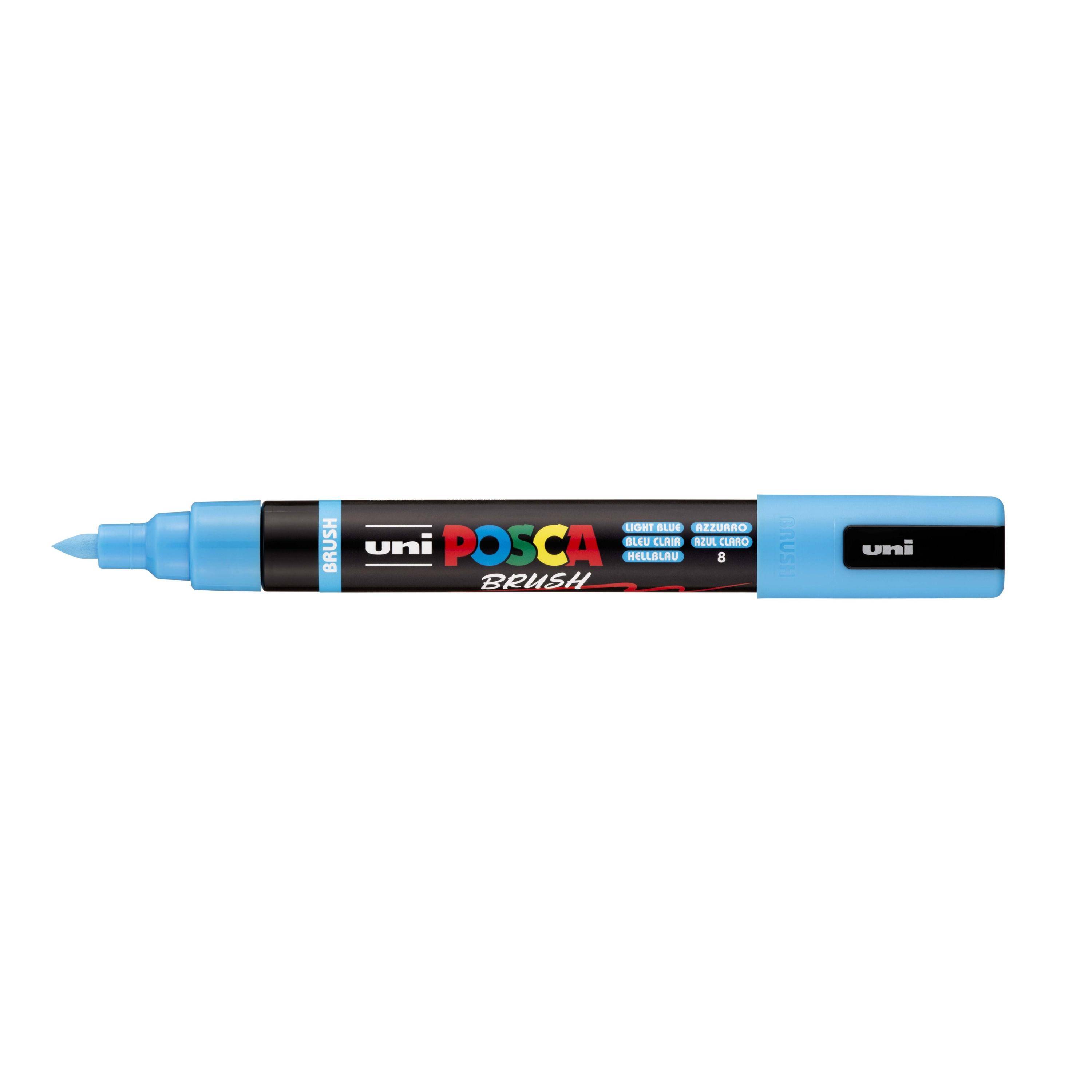 Posca 4548351173197 Posca - Paintmarker uni pc-5br brushpunt m lichtbl | 6 stuks-0