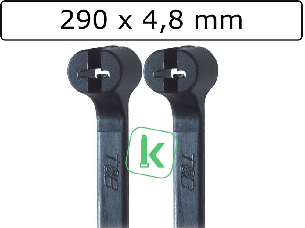 Thomas & Betts - TY232MX Ty-Rap 203 x 2,4 mm Zwart UV bestendig (Zak 1.000 stuks)-1