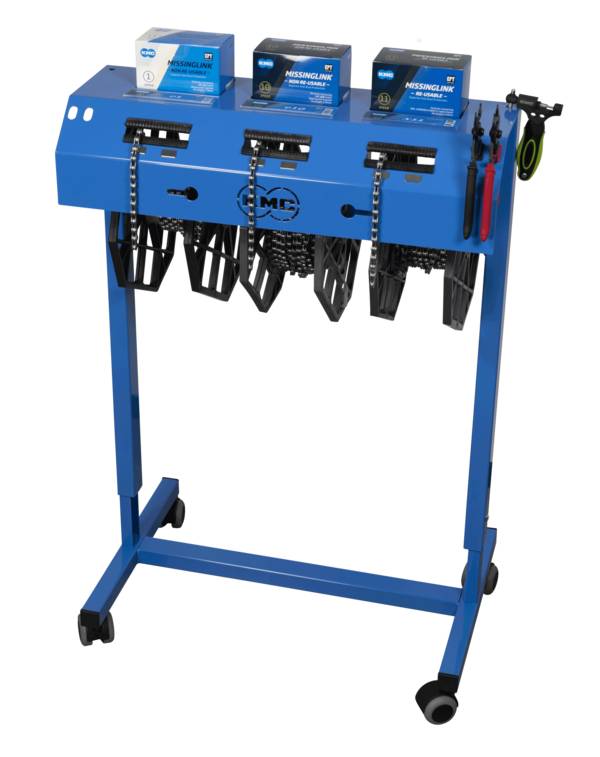 Reel Center Pro KMC Kettingrol houder - Blauw - 3 werkplaats kettingrollen