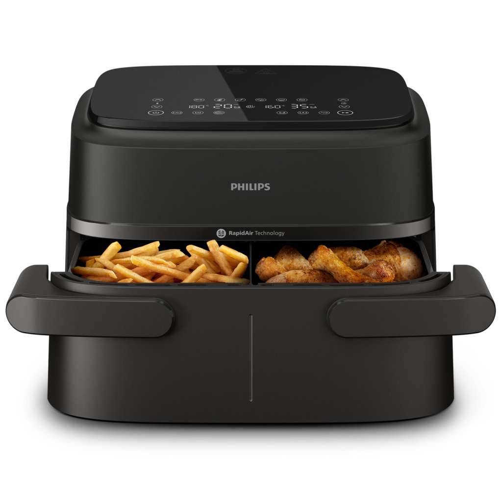 Philips 1000-serie NA150/00 frituurpan, dubbel, 7,1 liter, 2450 W, heteluchtfriteuse, zwart-4