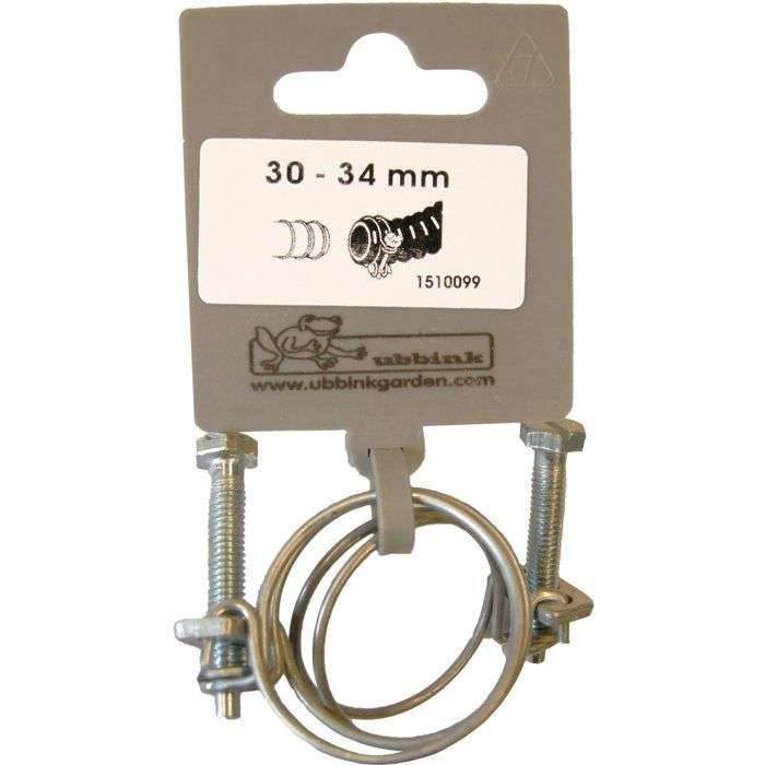 Set van 2 slangklemmen - UBBINK - Diameter 30-34 mm - Gegalvaniseerd - Voor spiraalslangen-2