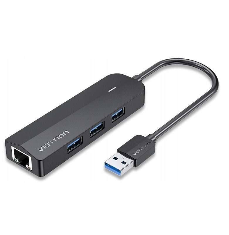VN1 Hub 5w1 Vention USB 3.0 + adapter Gigabit Ethernet-0