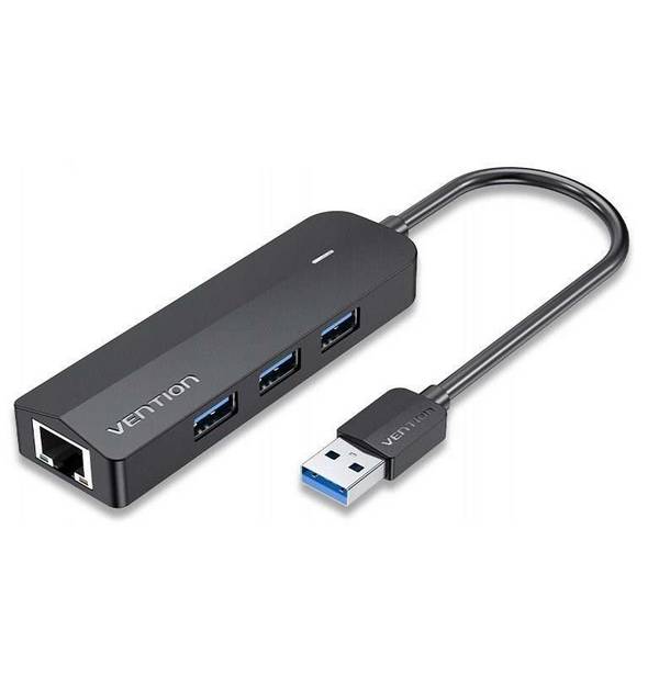 VN1 Hub 5w1 Vention USB 3.0 + adapter Gigabit Ethernet