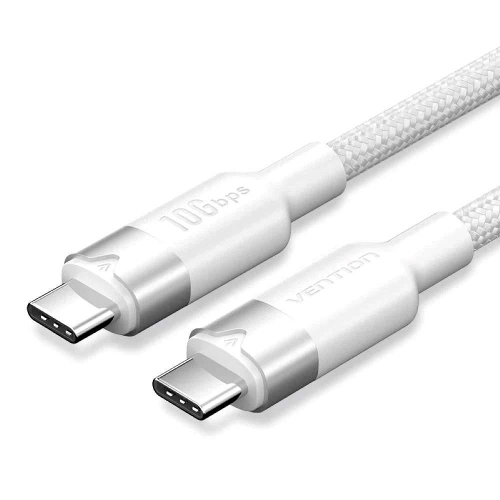 VN1 USB-C naar C-kabel Vention USB 3.2 5A 10Gbps 1m WH-0