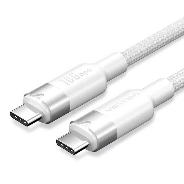 VN1 USB-C naar C-kabel Vention USB 3.2 5A 10Gbps 1m WH