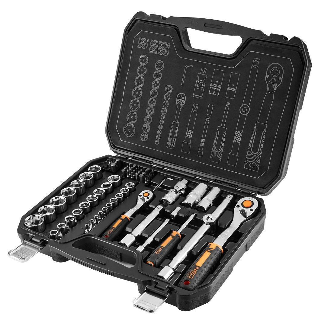 NEO tools Steeksleutelset 73-delig CRV 10-054-2