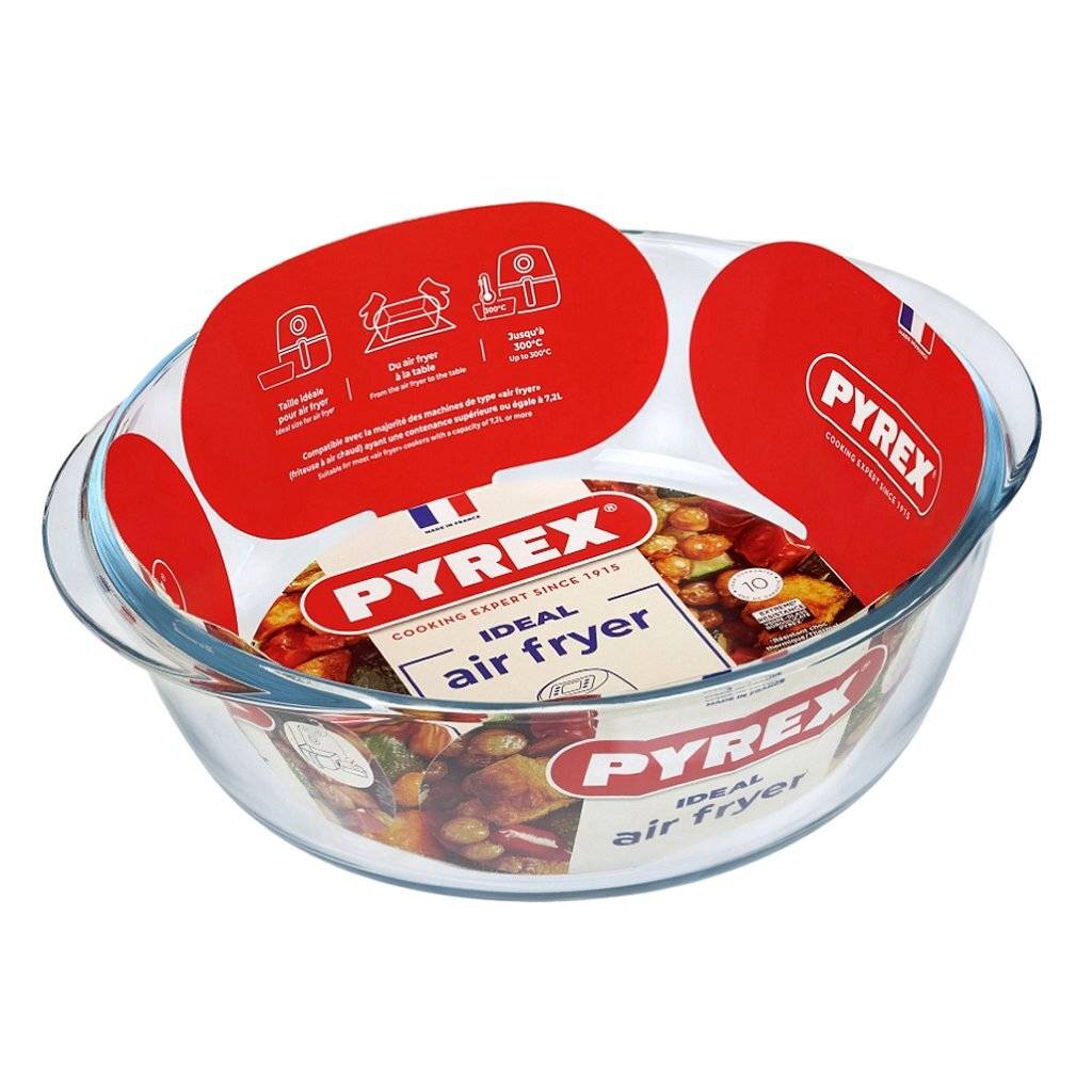 Pyrex Airfryer Ovenschaal 26x23x8 cm - BPA-vrij, 3 L Capaciteit-0