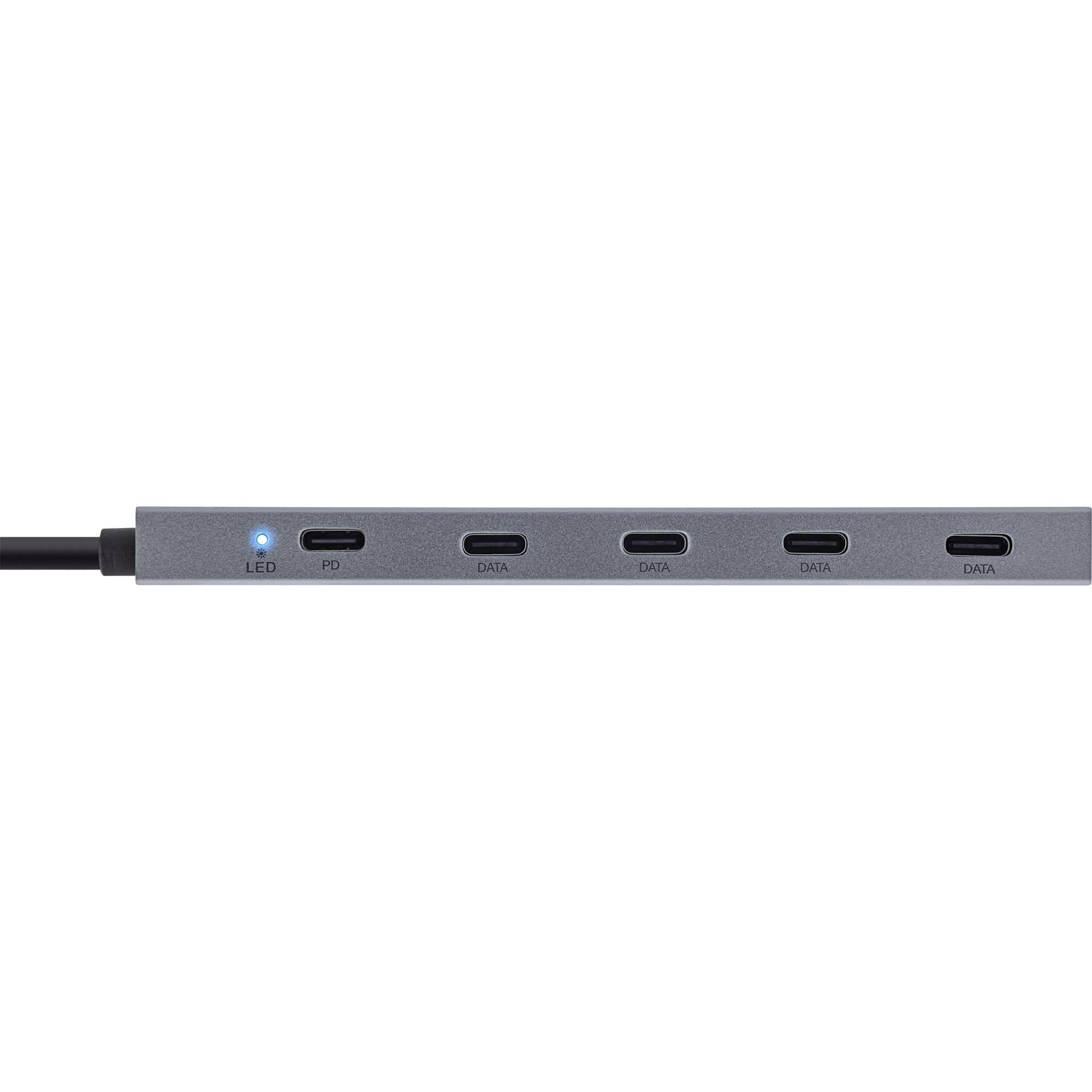 InLine USB hub (USB-C) | 4x USB-C + 1x USB-C PD 100W | USB3.1 10 Gbps | aluminium | 0,15 meter-1