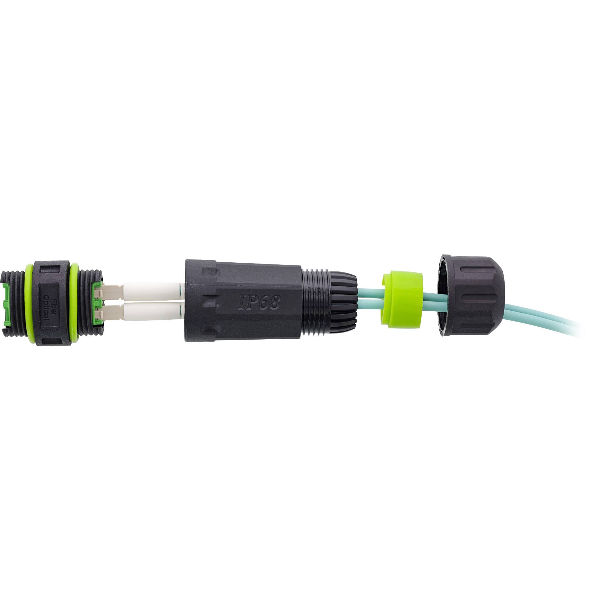 InLine® Glasvezel koppelaar LC, IP68, 2x2 LC-bus, buiten, M20-4