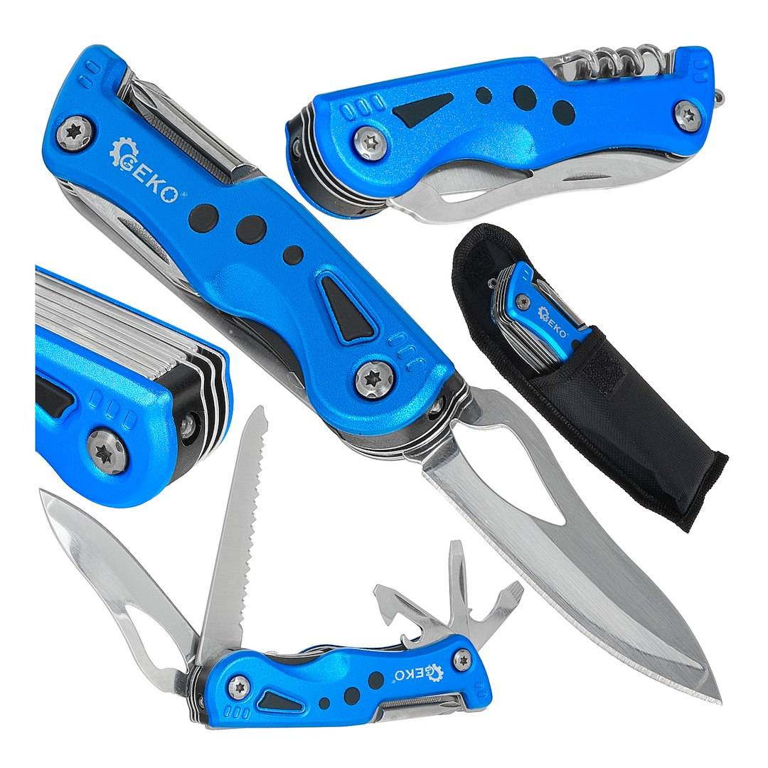 GEKO Multitool survival zakmes met zaklamp-0