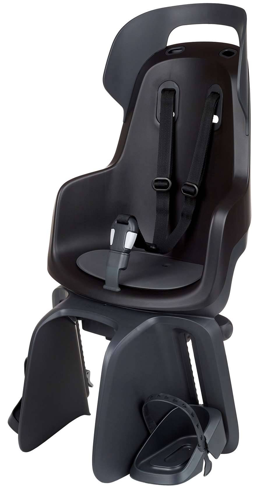 Kinderzitje achter Bobike Go Maxi RS met dragerbevestiging (CFS) en slaapstand - urban black-0