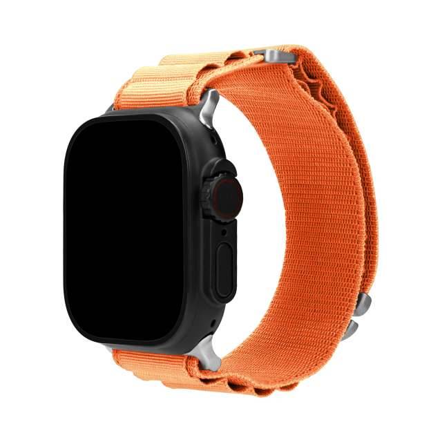 Mobilize Nylon Watch Band - Alpine - Titanium Connector - for Apple 42 (Gen 1 t/m 3)/44/45/46/49mm - Orange-0