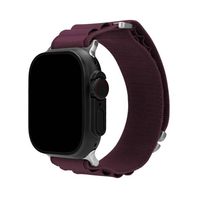 Mobilize Nylon Watch Band - Alpine - Titanium Connector - for Apple 42 (Gen 1 t/m 3)/44/45/46/49mm - Bordeaux-0