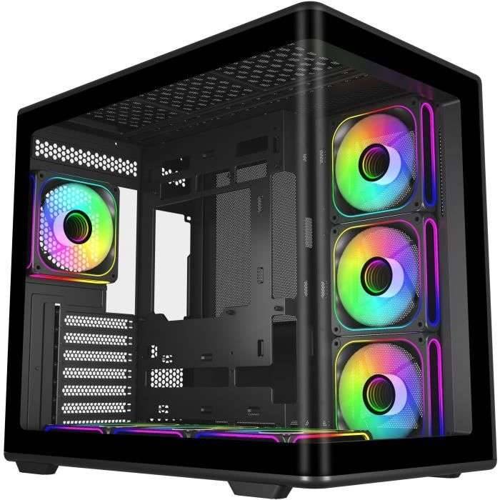 COOLER MASTER - Elite 600 Zwart 7*ARGB (7 ventilatoren + hub) - PC-behuizing - Mid Tower-0