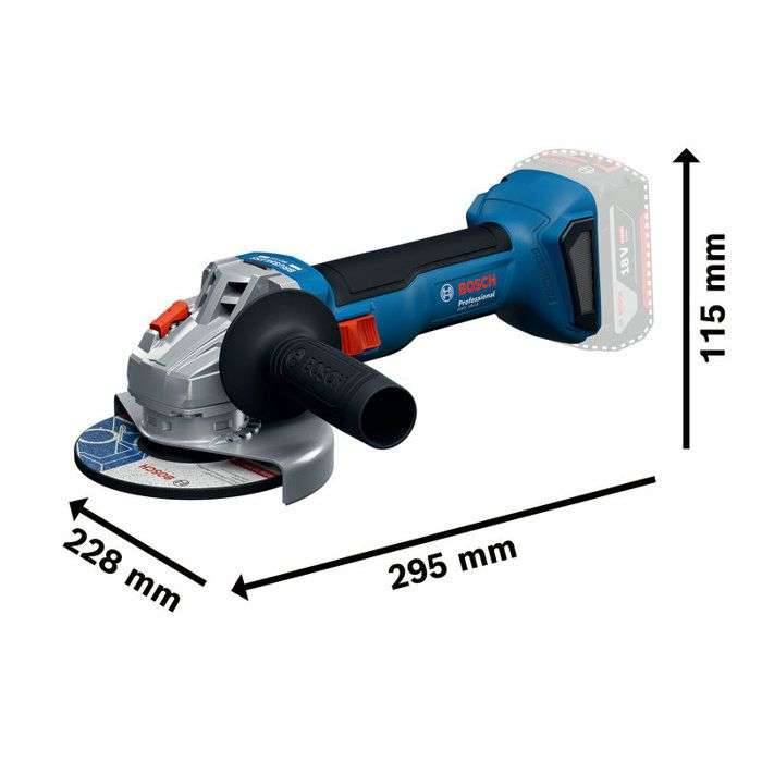 BOSCH PROFESSIONAL Haakse slijper 125 mm - GWS 18V-8 - BOSCH - met 2 x 18V 4.0Ah accu's - lader - L-Boxx - 06019N9002-1