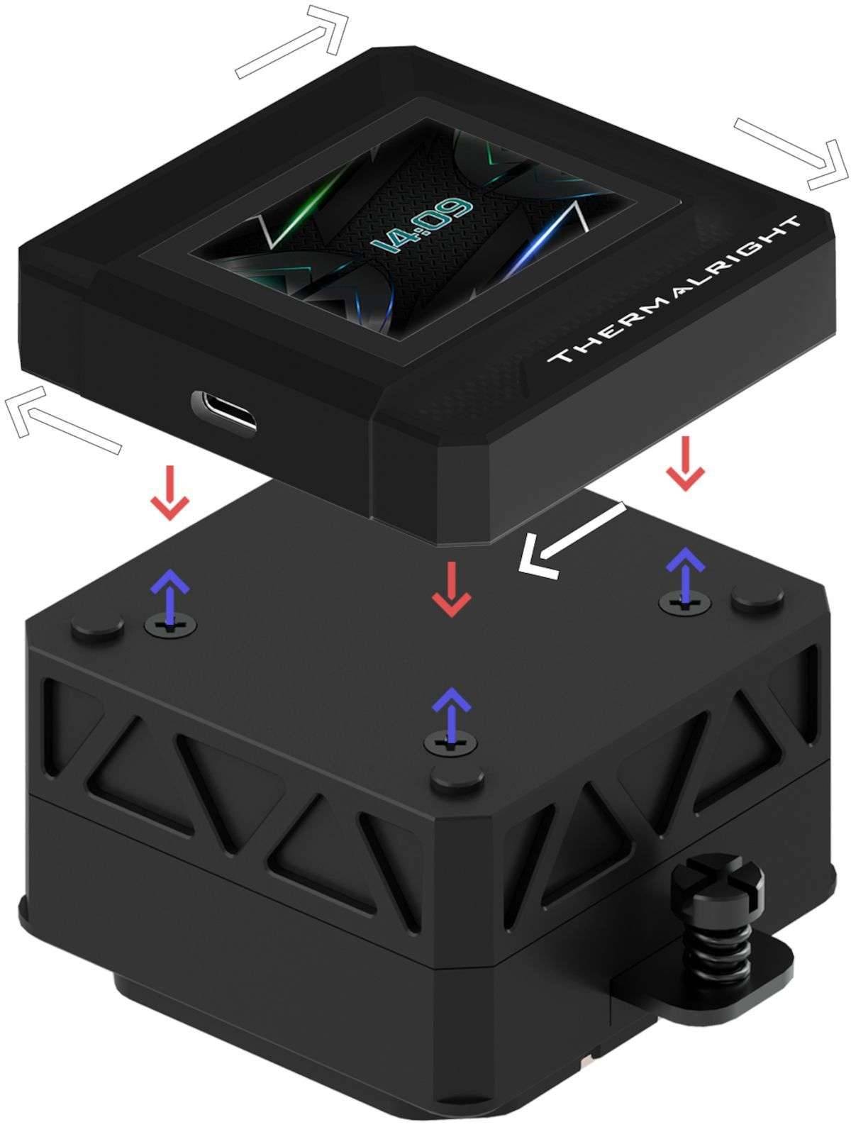 THERMALRIGHT - Frozen Warframe 240 SE - AIO waterkoeling - 120mm ventilatoren - ARGB-display - Zwart-2