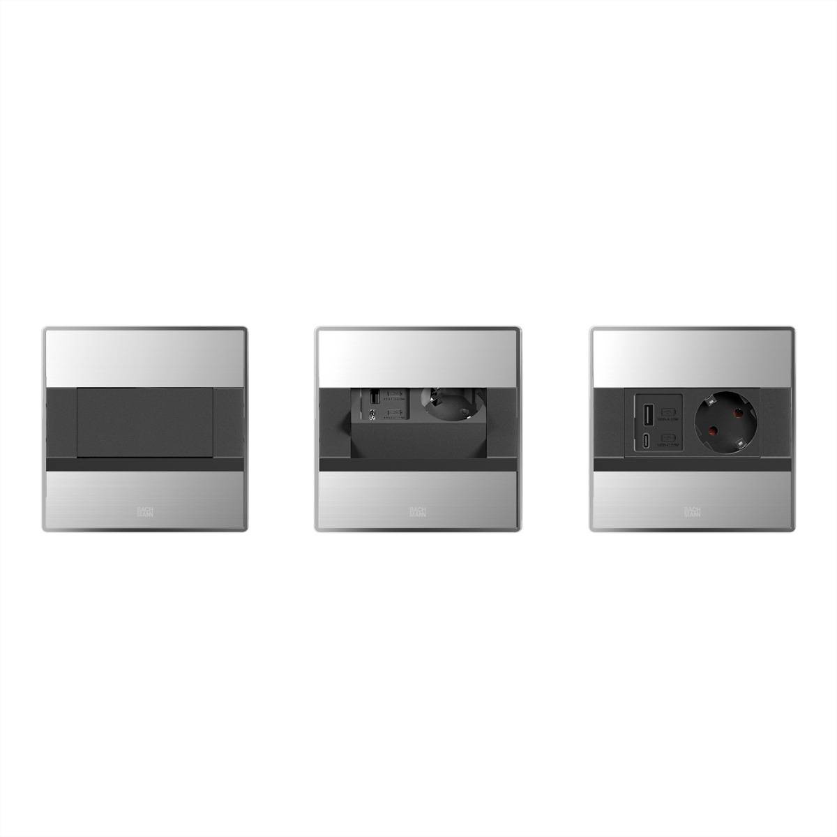 Bachmann BM0016178 Stopcontact Zilver (metallic) – Foto 2 van 2
